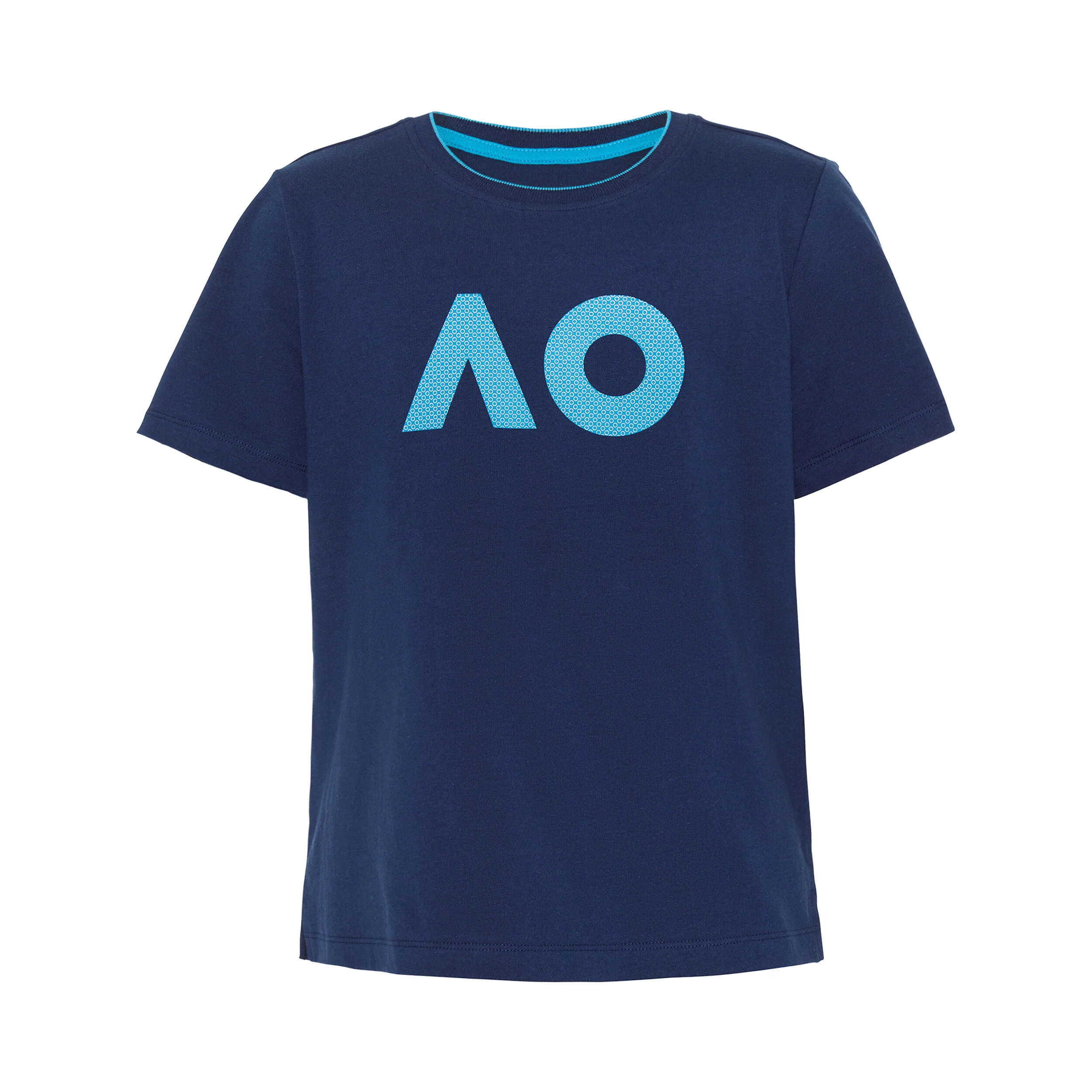 Australian Open AO Stack Print Core Logo T-shirt Filles - Bleu Foncé , Bleu
