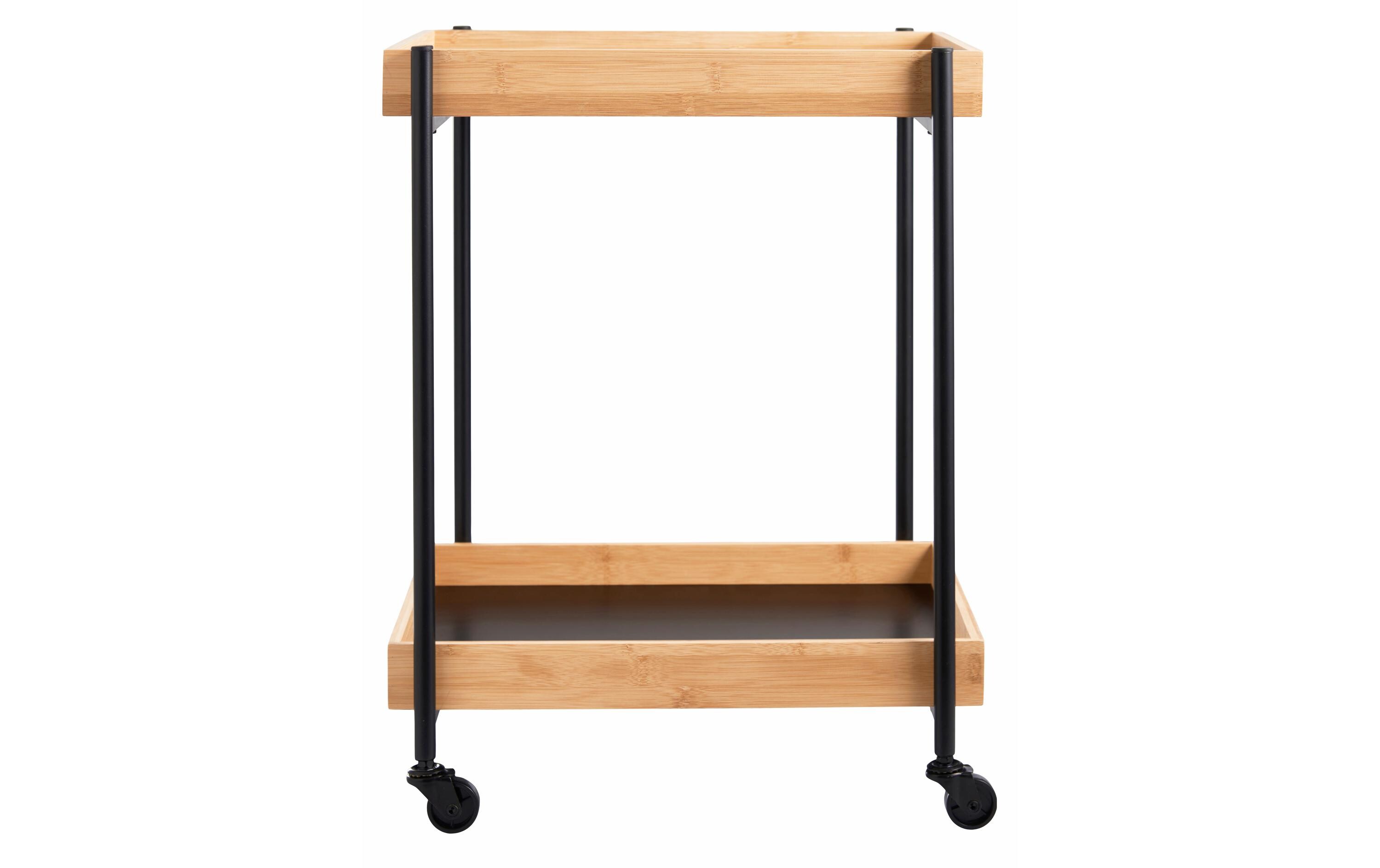Servierwagen mit 2 Etagen Braun/SchwarzTrolley-Wagen