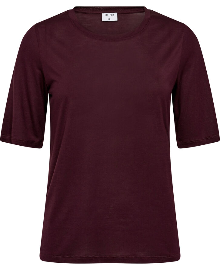 Filippa K Elena Tee Burgundy