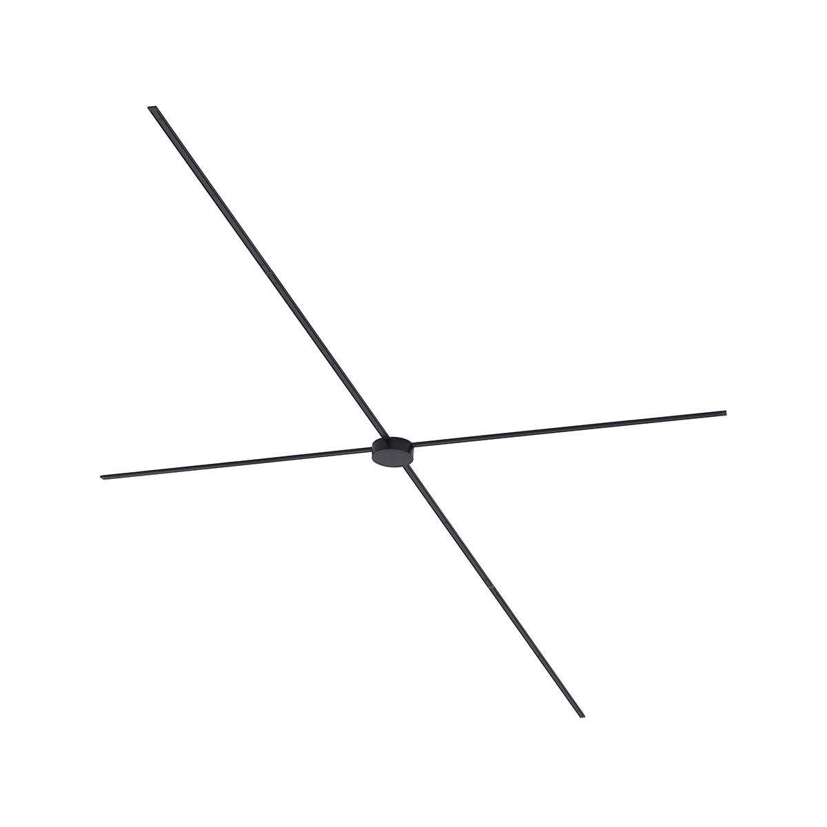 Modern railsysteem zwart 1-fase 600 cm met ronde voeding - Magnetic