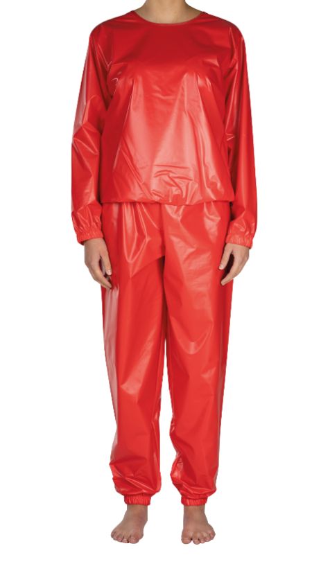 suprima feuchtigkeitsundurchlässiger Schlafanzug 100% PVC, Set aus Ober- und Unterteil