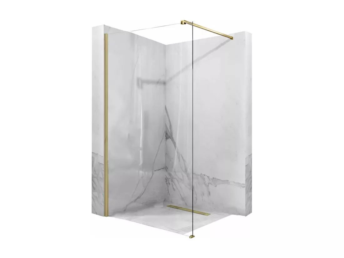 Paroi De Douche Rea Aero 100 Brush Gold