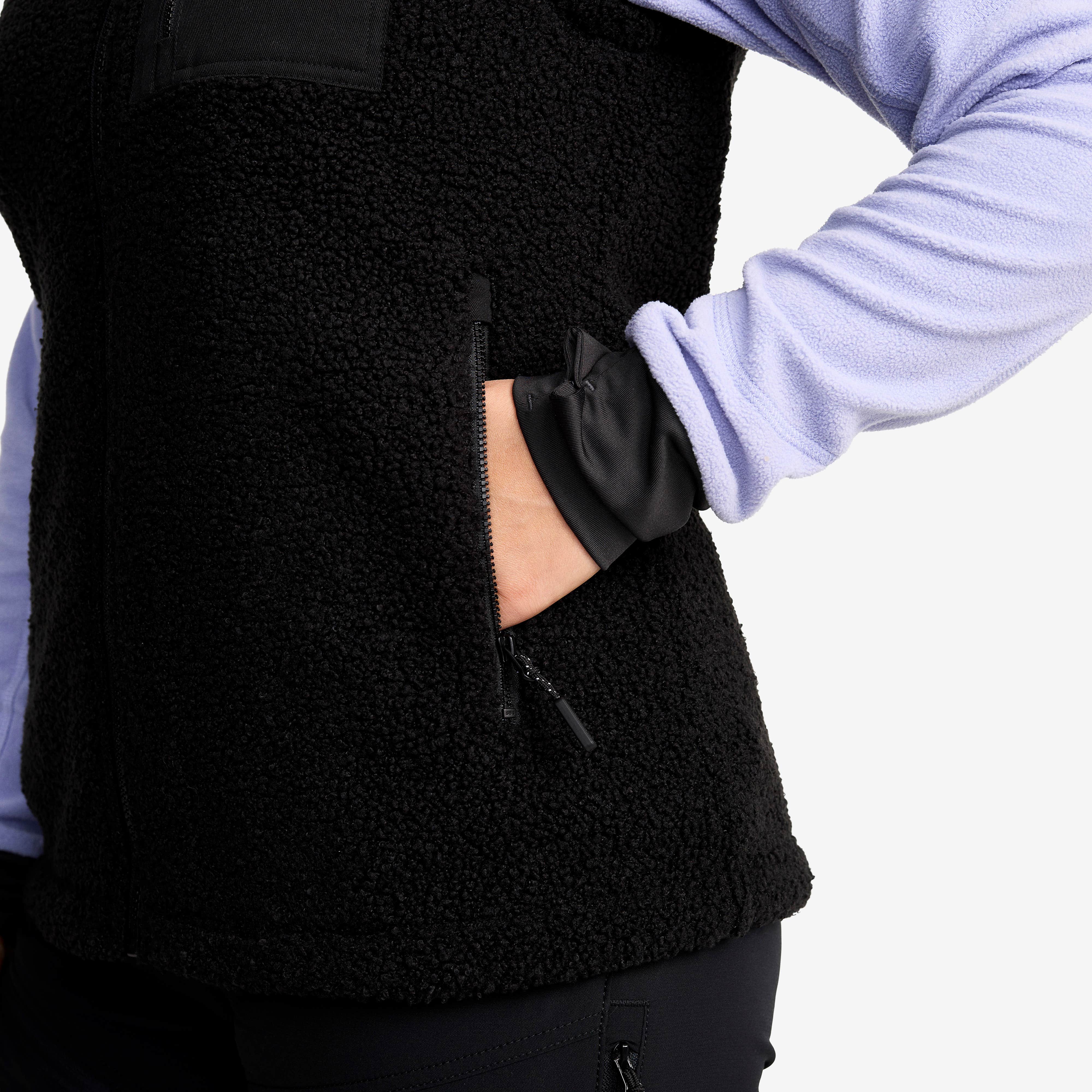 Bigfoot Pile Vest Dame Jetblack