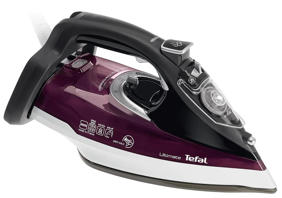 Fer à repasser vapeur de 0,35L 2800W blanc aubergine noir Tefal