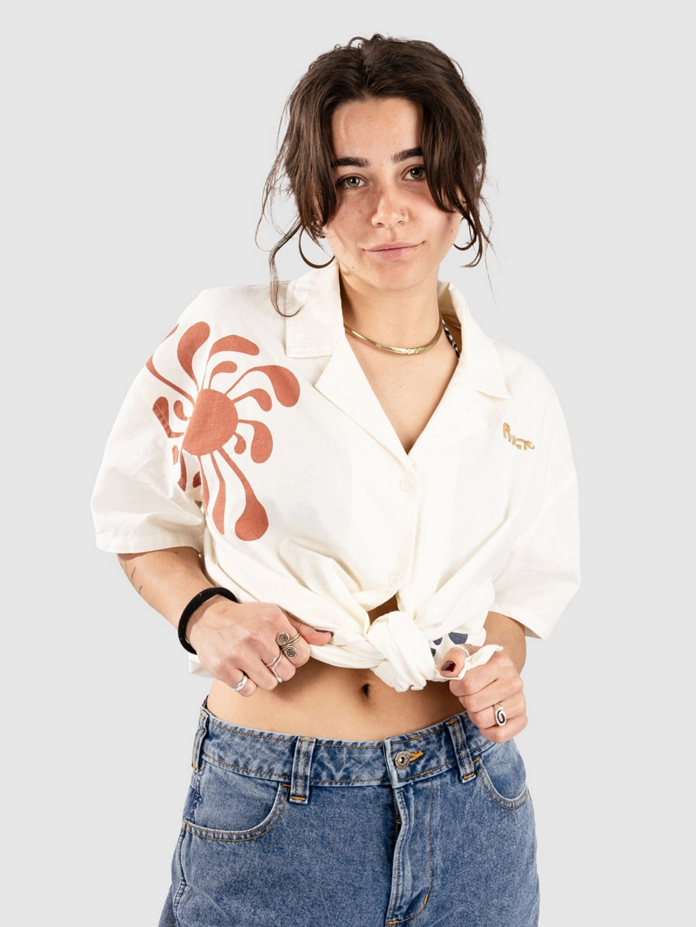 RVCA Lauryn Button Up Shirt natural