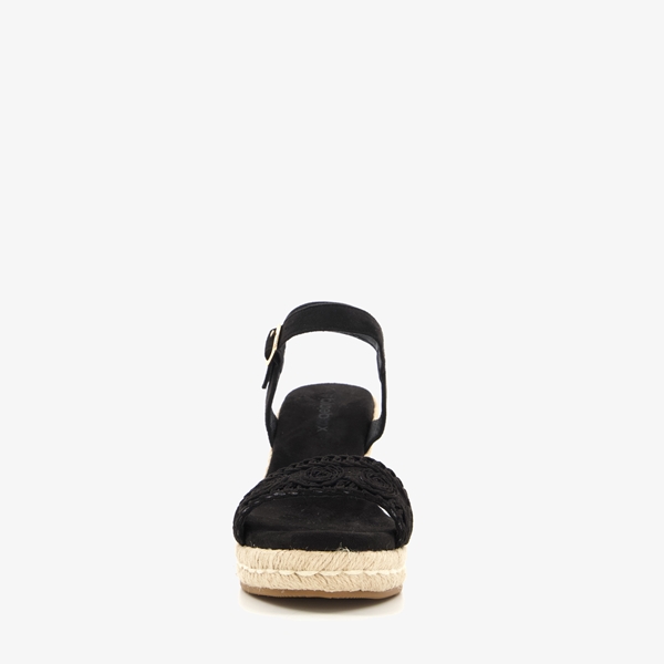 Blue Box dames espadrlles met sleehak zwart