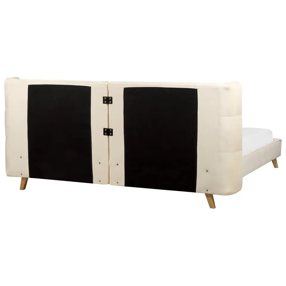 SENLIS - Tweepersoonsbed - Beige - 180 x 200 cm - Fluweel