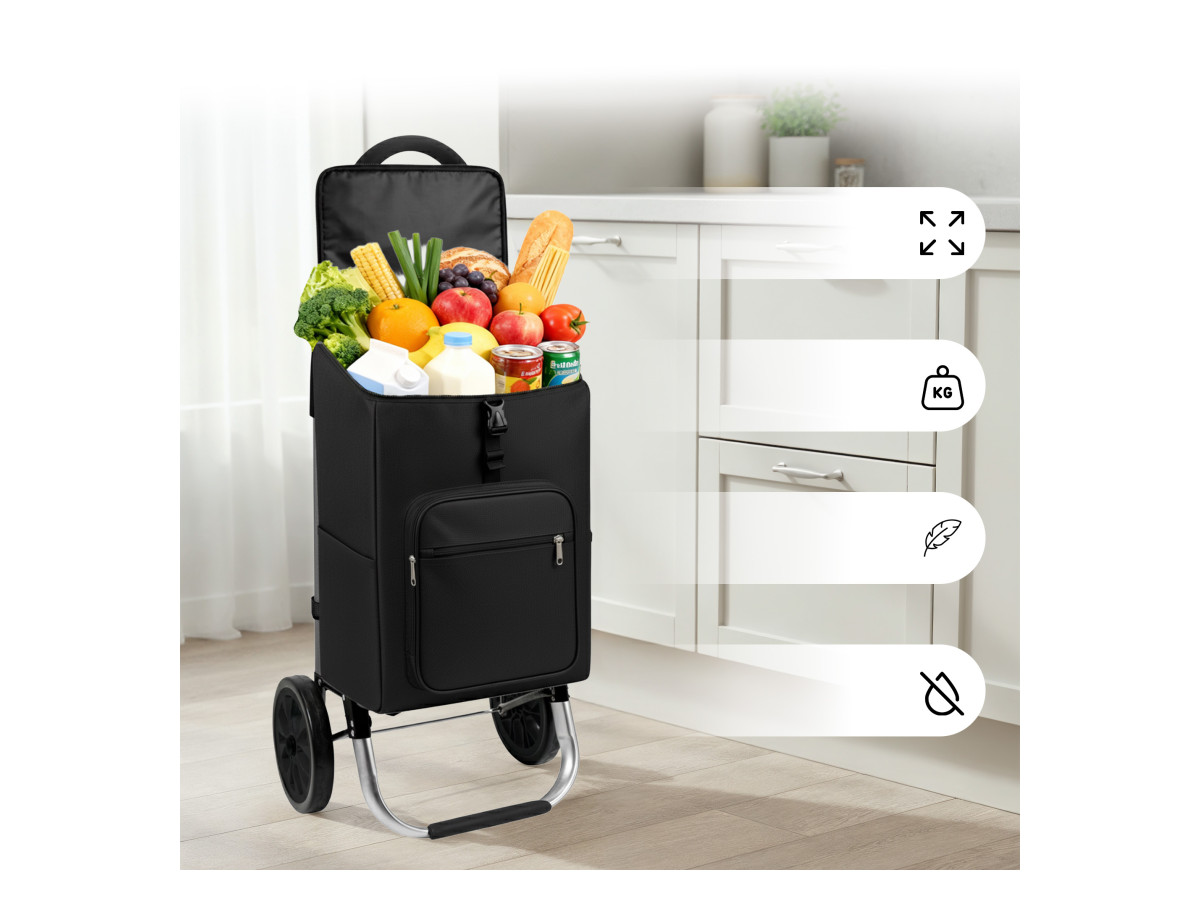 Brixy opvouwbare boodschappentrolley - 48 liter