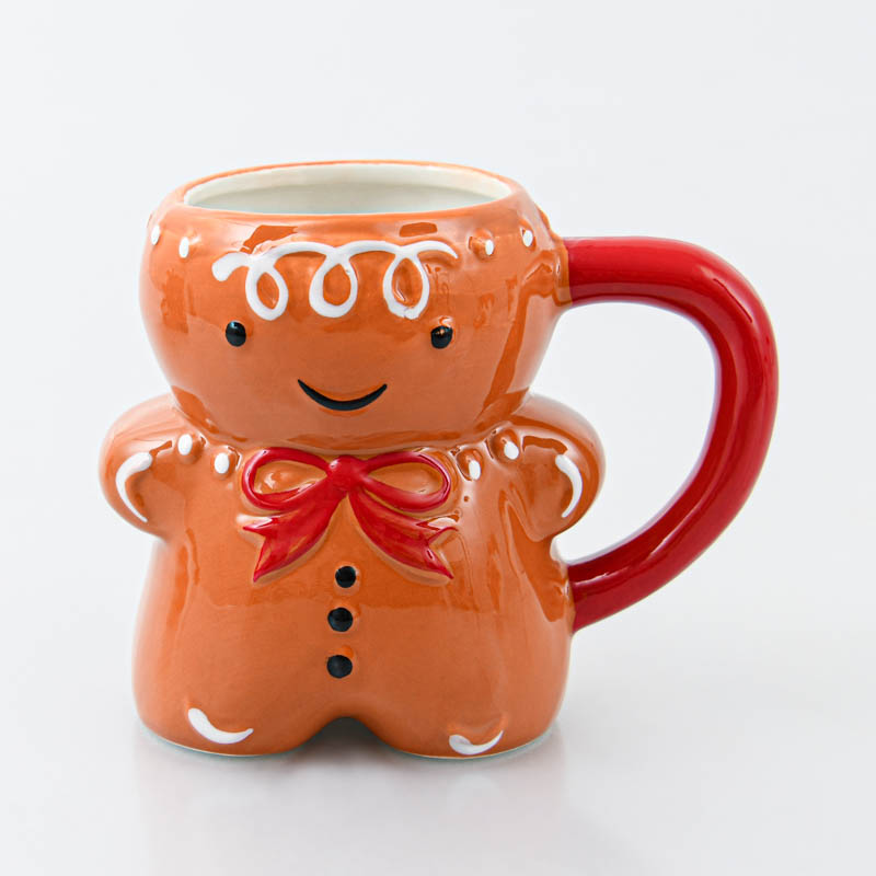 Mug de Noël 'Funny' décor biscuit marron 38cl