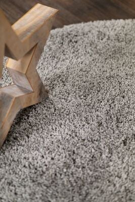 Teddy Gulvteppe Rundt 160, Silver