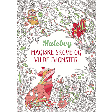 Skoven og vilde blomster - malebog
