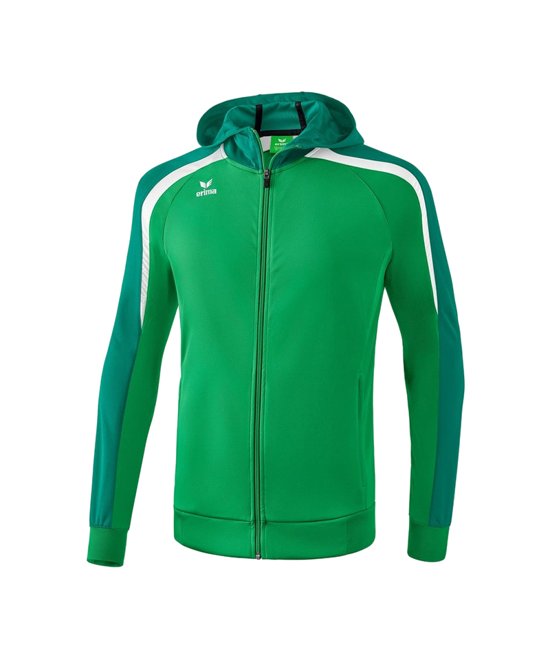 Erima Liga 2.0 Kapuzenjacke Grün Weiss