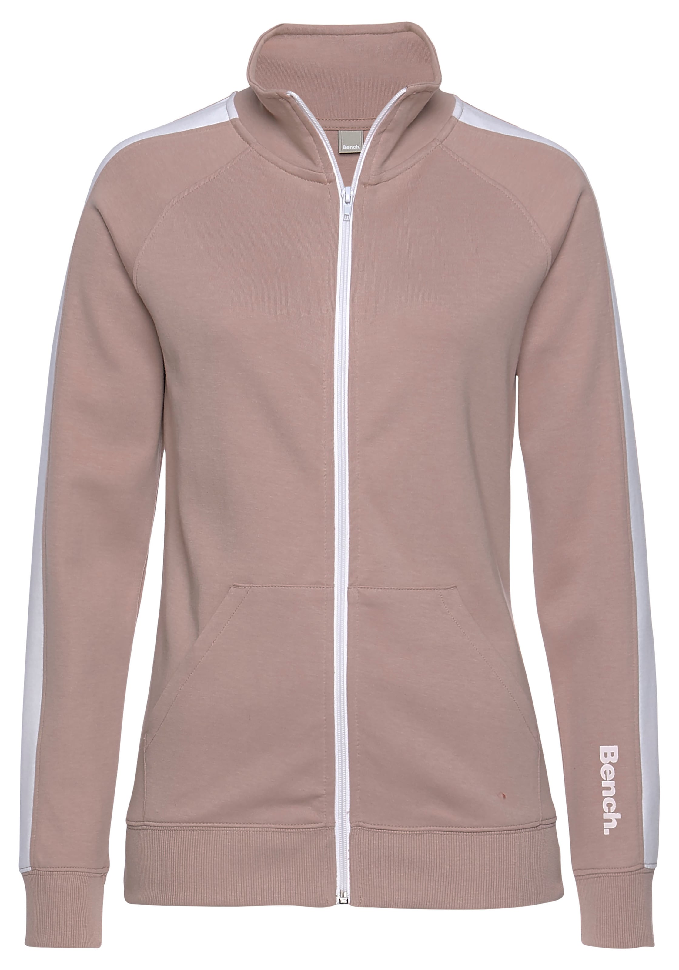 Bench. Loungewear Sweatjacke , mit Seitenstreifen und Stehkragen, Loungewear