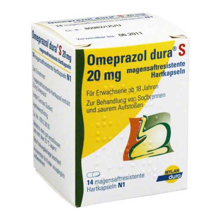 Omeprazol dura S 20 mg magensaftresistente Kapseln, 14 St