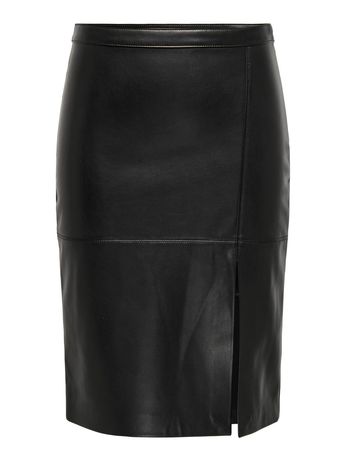 ONLNEWOLINE Kunstlederrock Black