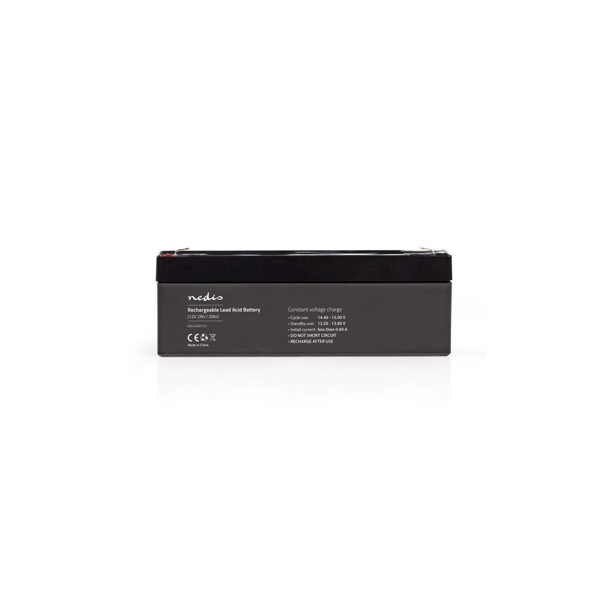 Nedis Oppladbart blybatteri | Lead-Acid | Oppladningsbar | 12 V | 2000 mAh