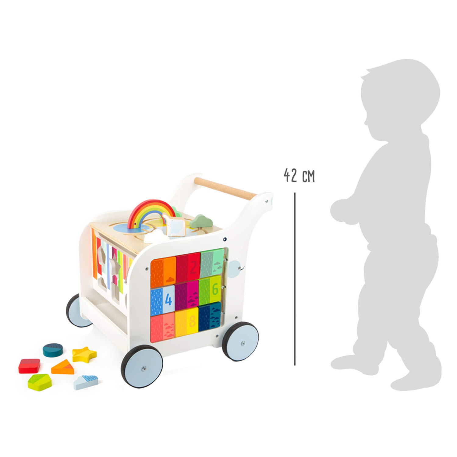 Small Foot - Houten Baby Walker Loopwagen Bloemen
