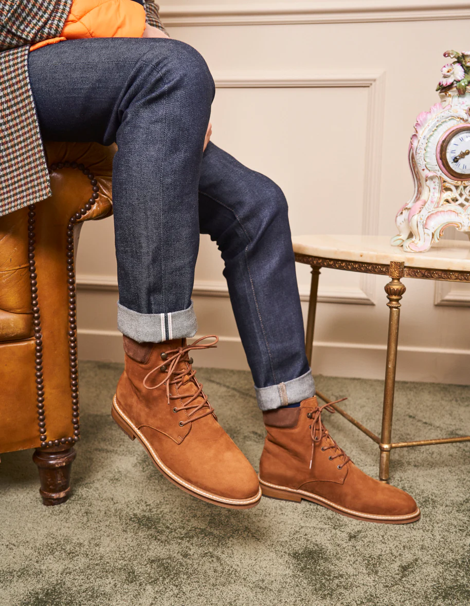 Bottines Gaston - Nubuck ambre