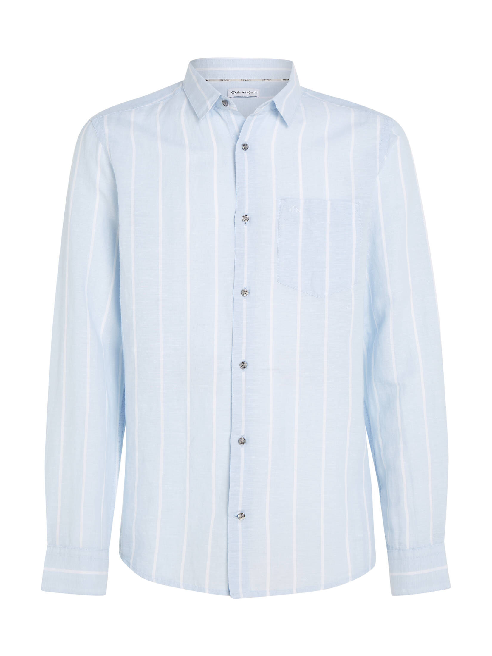 CALVIN KLEIN| Herren Freizeithemd Langarm mit Leinen