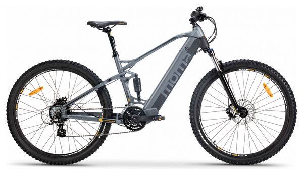 VTT Electrique Tout Suspendu Moma E-MTB 29'' Shimano Altus 8V Gris
