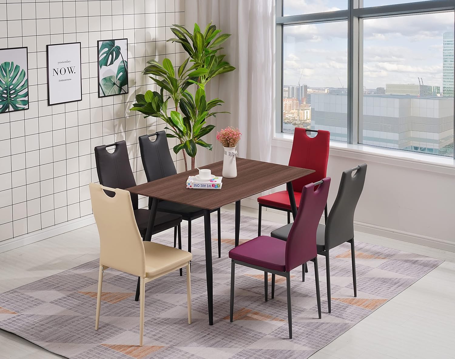 ALBATROS Esszimmerstühle 6er Set Salerno, Beige - Edles Italienisches Design, Kunstleder-Bezug, bequemer Polsterstuhl - Moderner Küchenstuhl, Stuhl Esszimmer oder Esstisch Stuhl