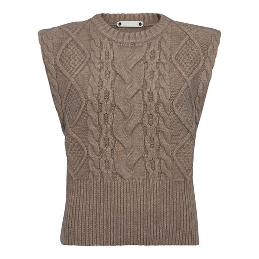 Co'Couture RowCC Cable Zip Vest, Champagne, L
