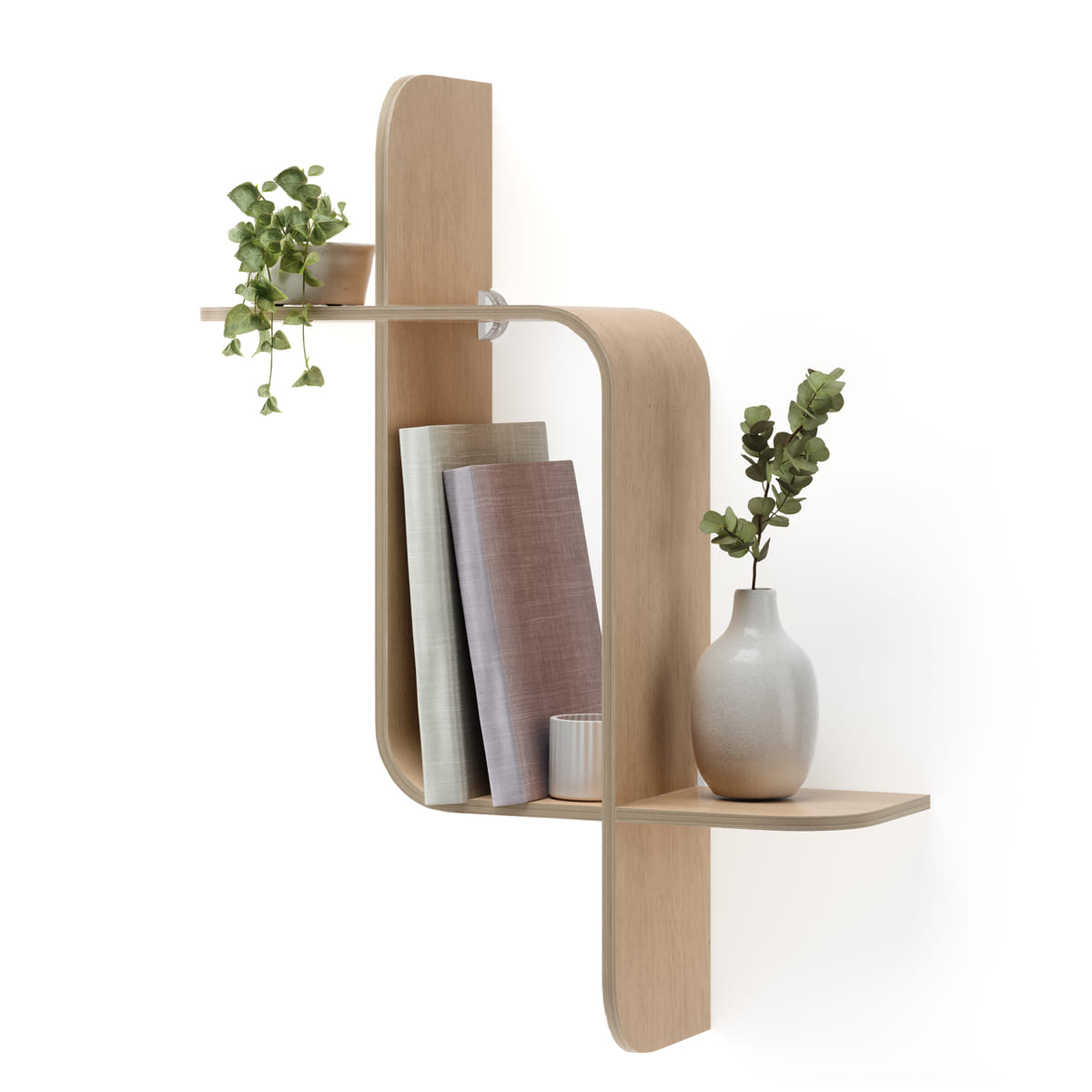 Wandplank Umbra Montage Naturel hout