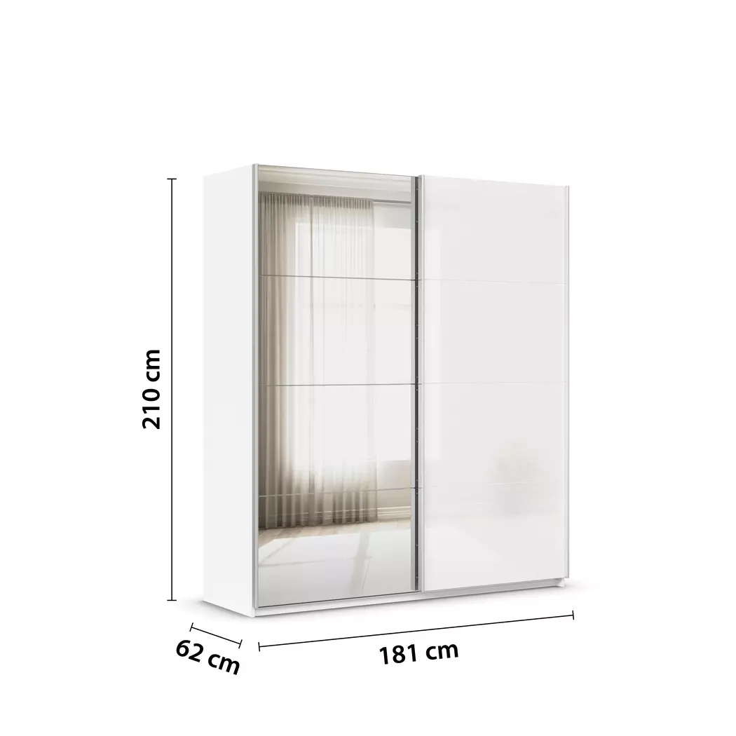 Schwebetürenschrank Quadra 181 x 210 cm