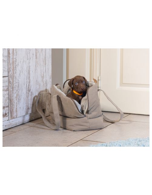 Designed By Lotte Draagtas Bundu - Kattenvervoersbox - 40x20x28 cm Beige