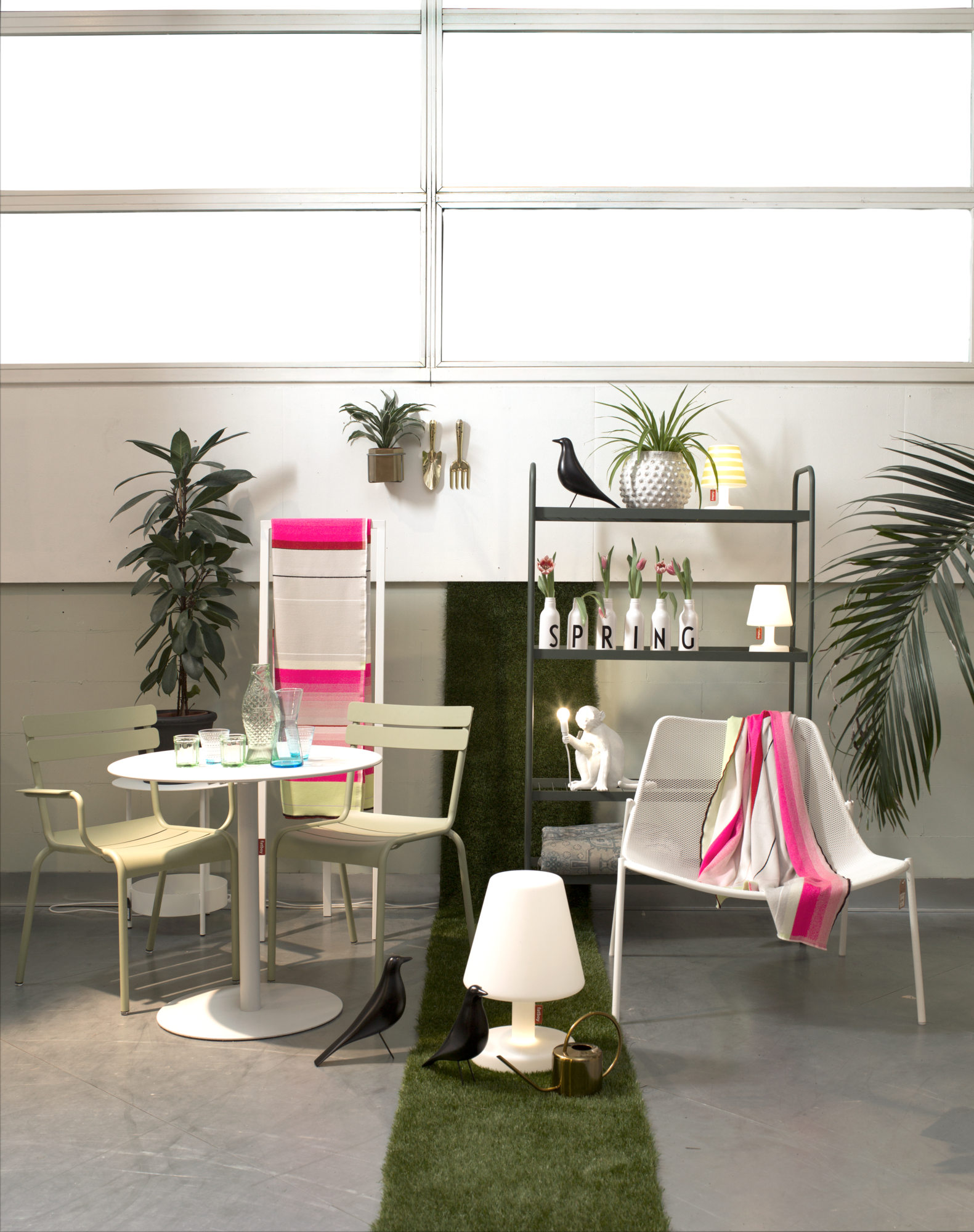 Tuinstoel Luxembourg met armleuning cotton white