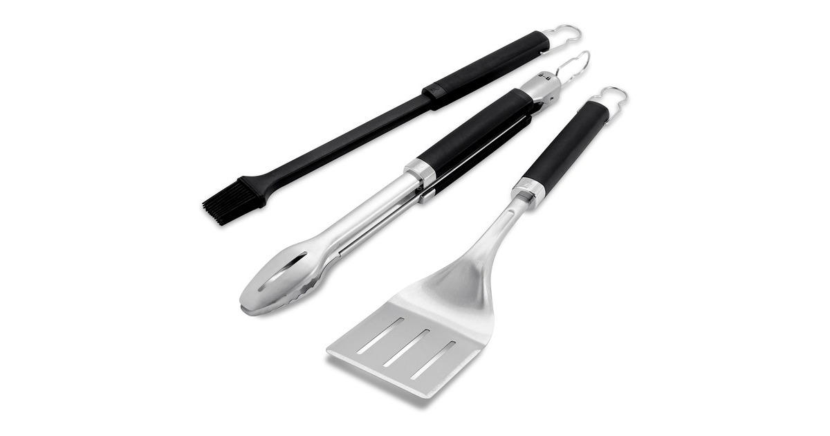 Weber3-delige Precision barbecueset grillbestek  (Roestvrij staal/zwart)