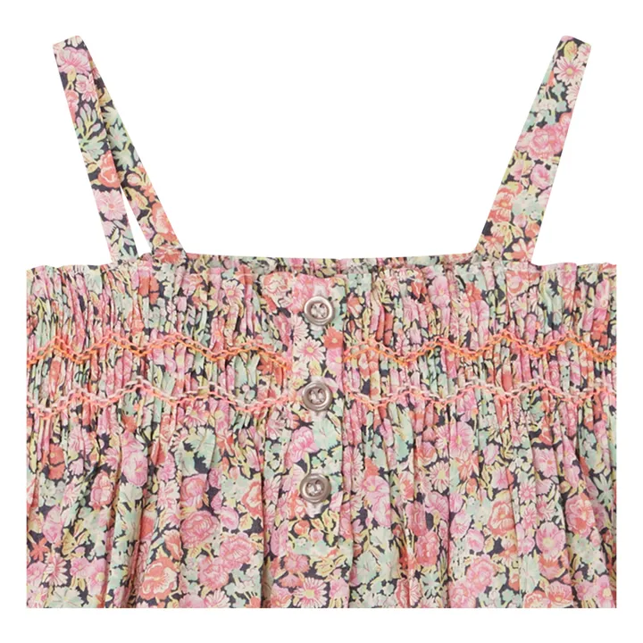 Bonpoint Robe Smockée Liberty Fabricia | Rose