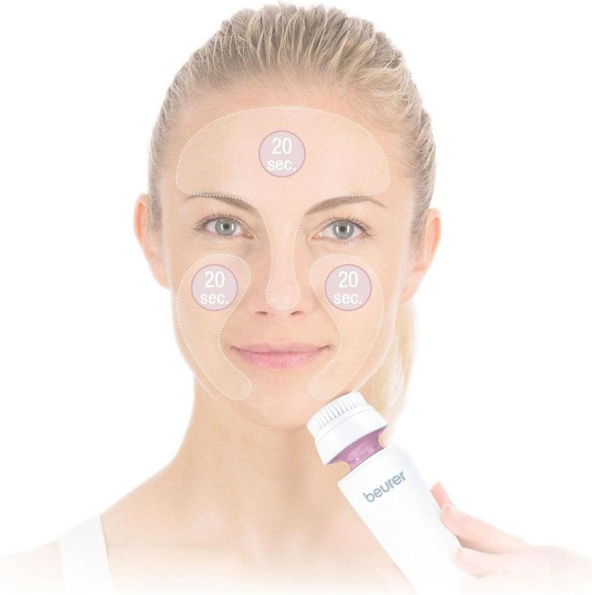 FC 95 Pureo Deep Cleansing Gesichtsbürste Tiefenreinigendes Masssage Gerät (60555) - Weiss
