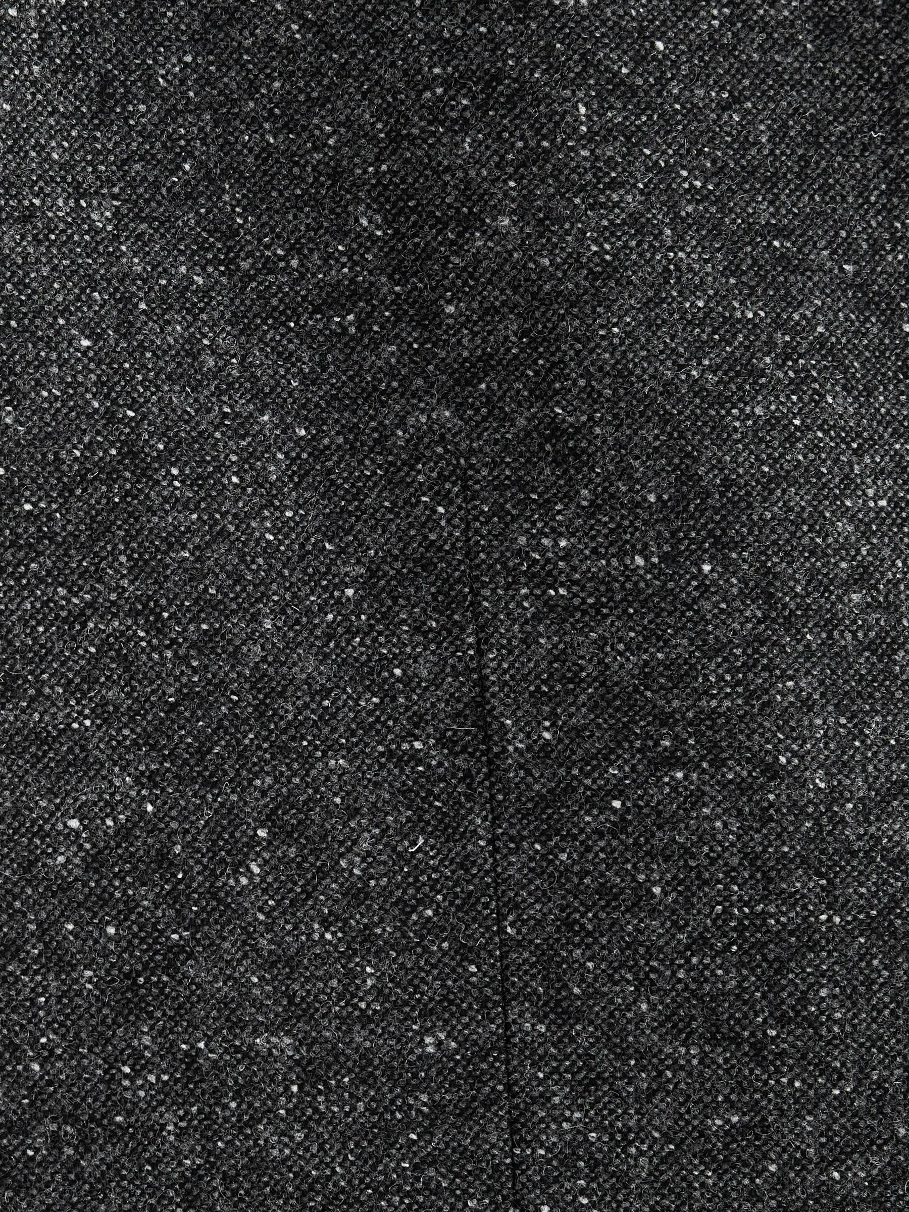 Antraciet - Regular Fit Wollen Blend Getrimd Kostuum Waistcoat