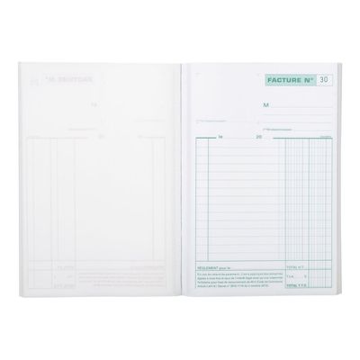 Exacompta - Manifold Carnet de factures avec TVA - 50 dupli - A5