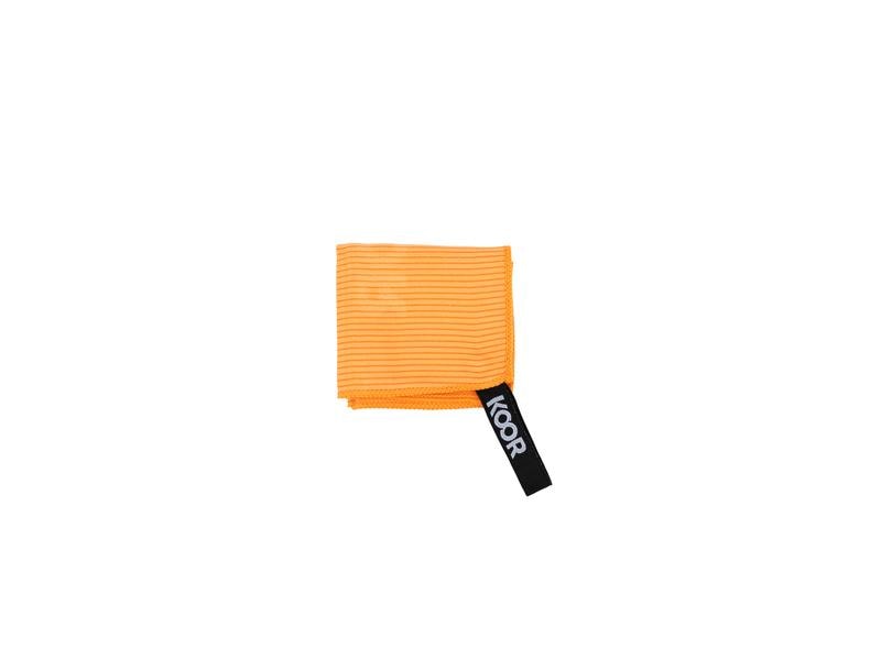 KOOR Handtuch Silva Onda Arancia S 35 x 55 cm Outdoor-Handtuch mit Silber-Ionen Veredelung