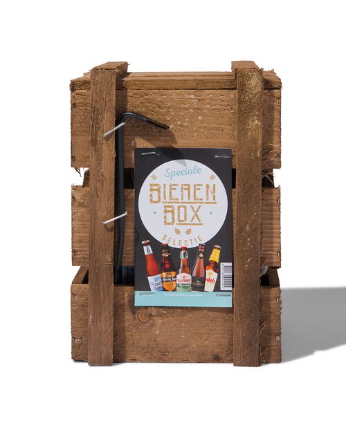 caisse de bières avec pied-de-biche