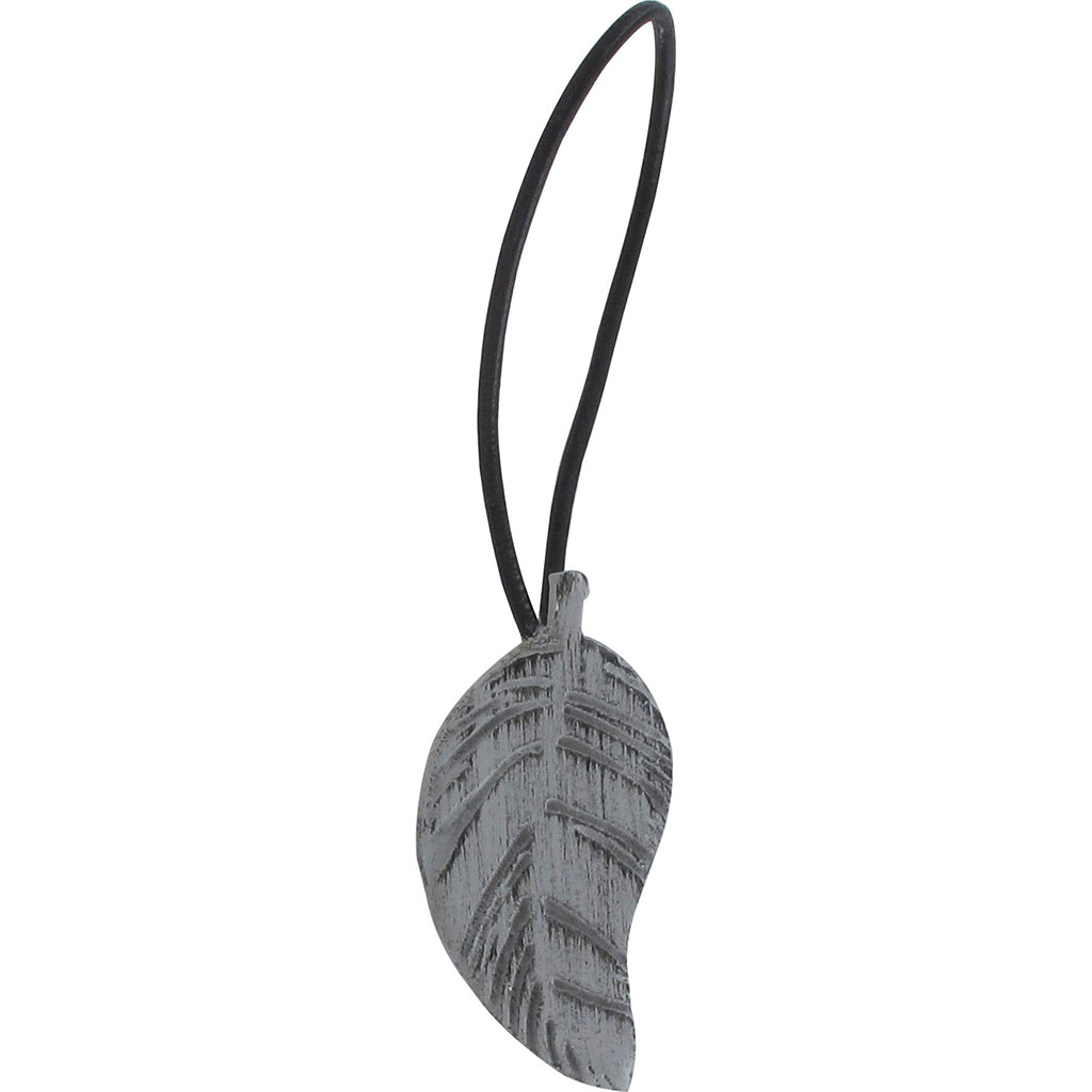 Embrasse aimantée SONORA en bois gris 34x1.5x3.8cm