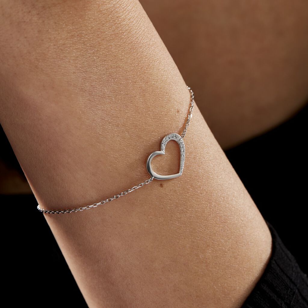 Bracelet Oflaz Argent Blanc Oxyde De Zirconium