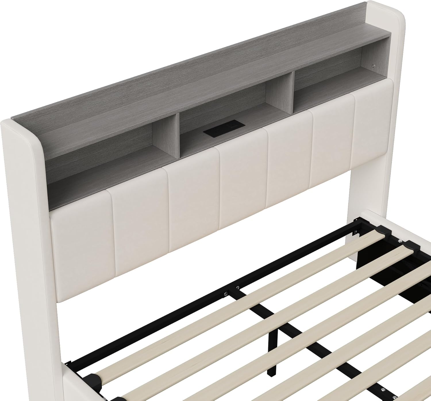 Bett mit Stauraum,Polsterbett Doppelbett 140x200 cm mit LED,Hydraulisch Stauraumbett LED-gepolstertes Bett mit Bettkasten für Doppelbett mit Aufbewahrung mit Kopfteil und Lattenrost Funktionsbett