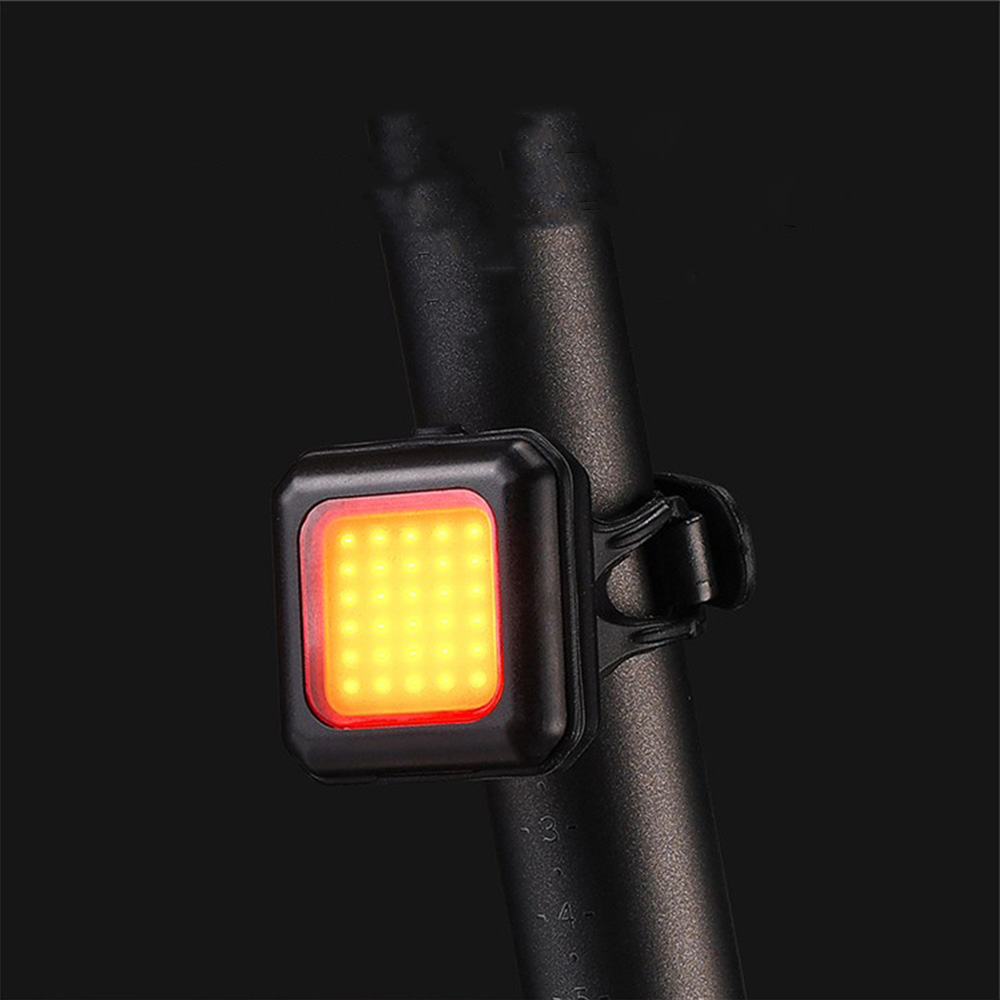 250mAh Wiederaufladbares USB Fahrrad Rücklicht Velo COB LED Warnlicht IPX45 - Rot / Blau