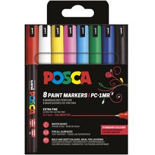 Marqueur à pigment PC-1MR, étui de 8, couleurs douces