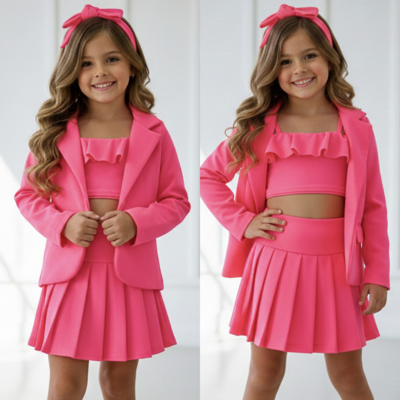 Cute elegant set - neon roze