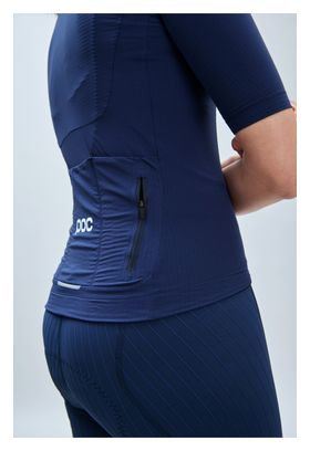 Maillot Manches Courtes Femme Poc Raceday Turmaline Bleu Marine
