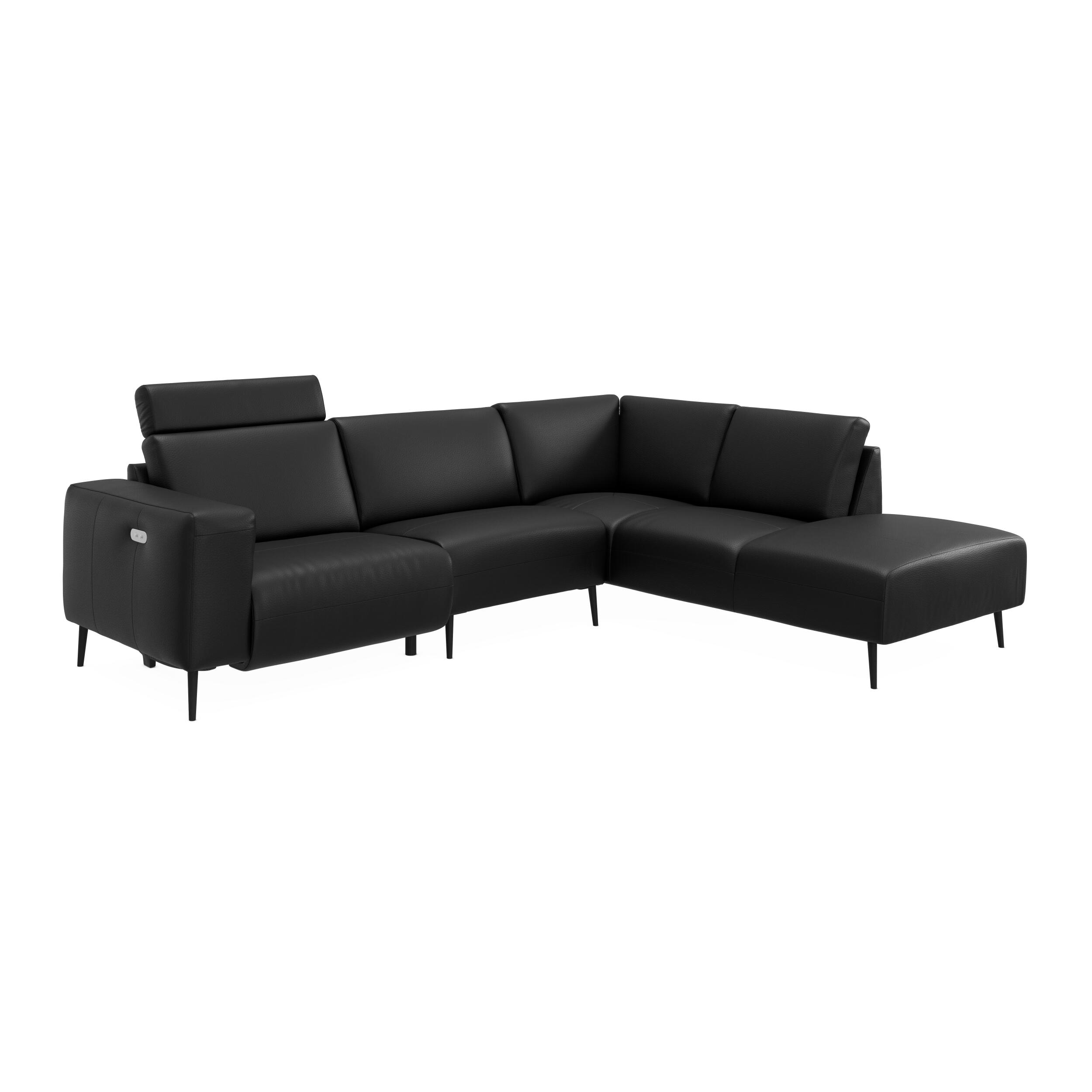 Remus højrevendt sofa med pufafslutning
