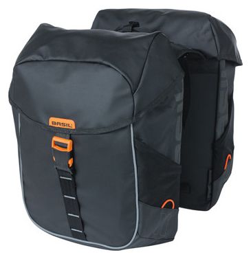Sacoches de Porte-Bagage Basil Miles Tarpaulin 34L Noir / Orange