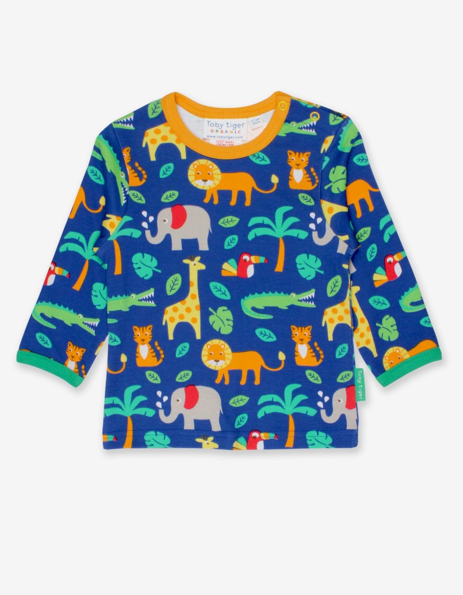 Toby Tiger Langarmshirt mit Dschungel Print
