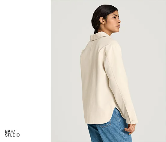 NAH/STUDIO Blusenjacke | ungefärbte Baumwolle