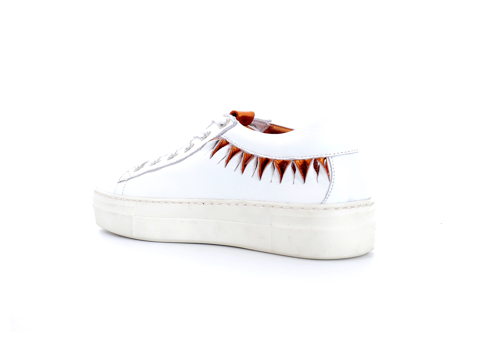 Metamorf ose-LAFFY Cuir Blanc Orange