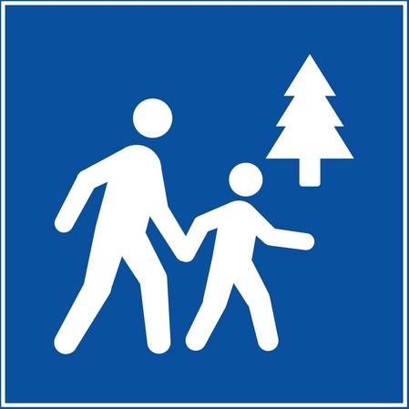 Panneau d'information - Espace naturel accessible au public - ISO 7001 - Gravoply